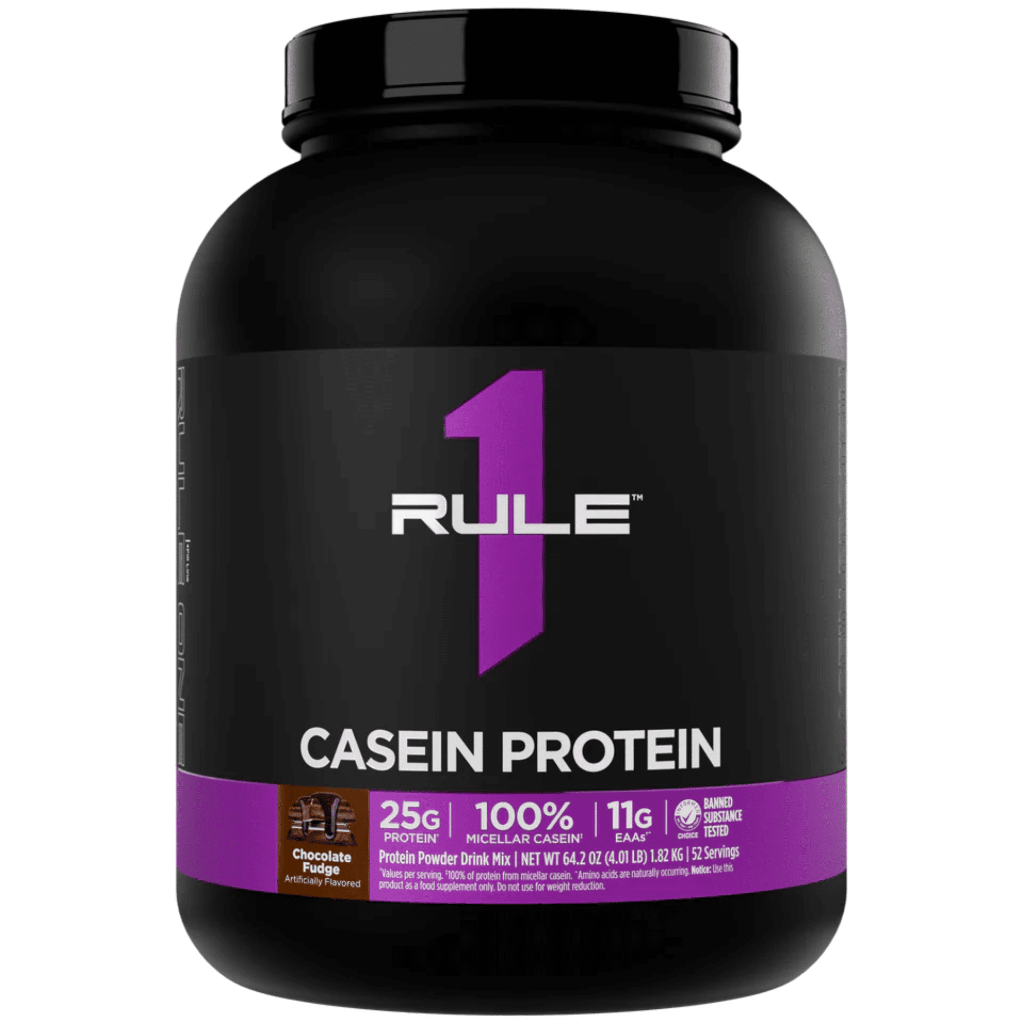 Rule 1 Casein protein powder, 4lb size, Chocolate flavor