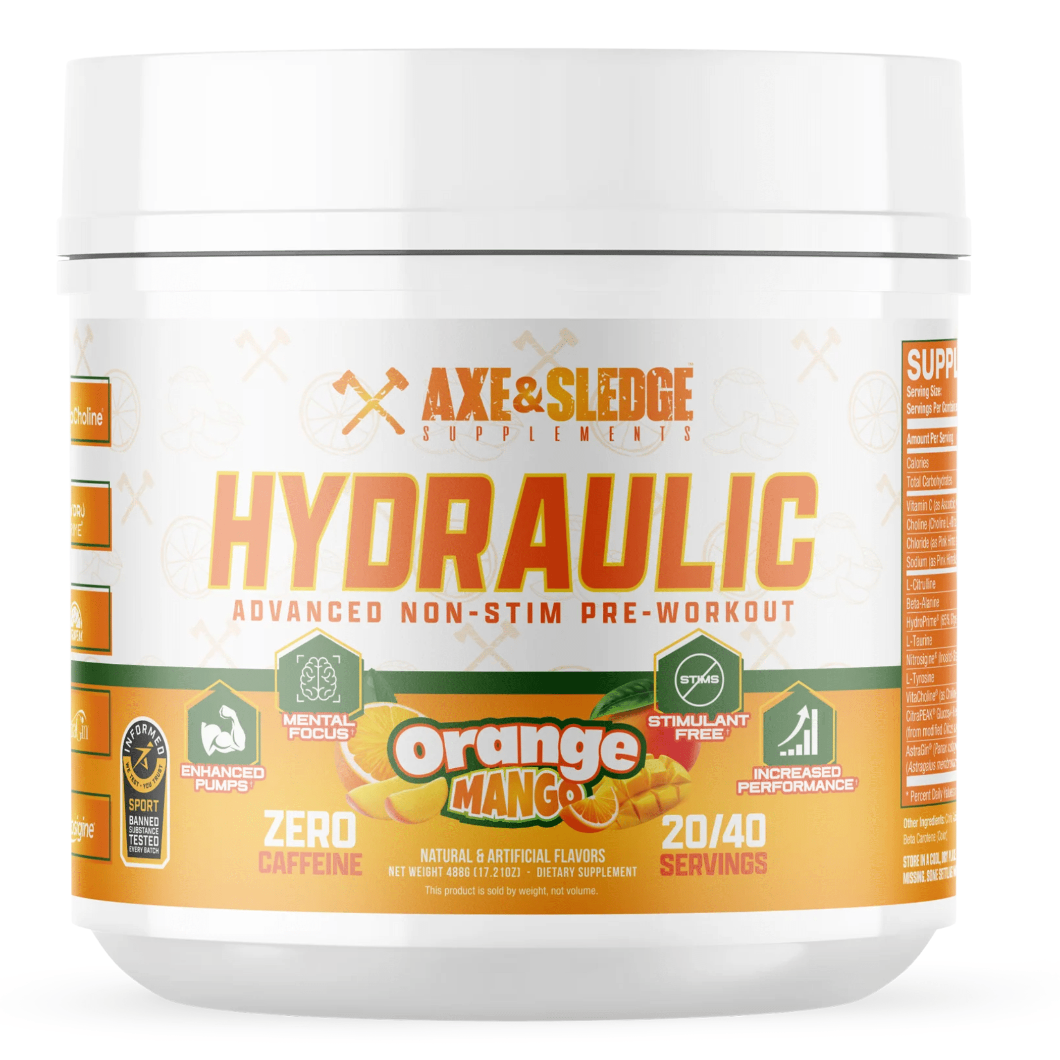 Axe & Sledge Hydraulic Stim-Free Pre-Workout