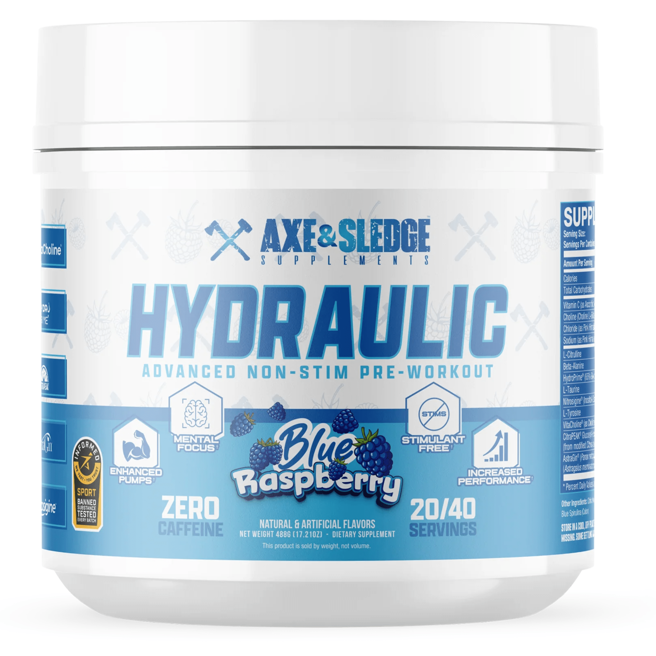 Axe & Sledge Hydraulic Stim-Free Pre-Workout