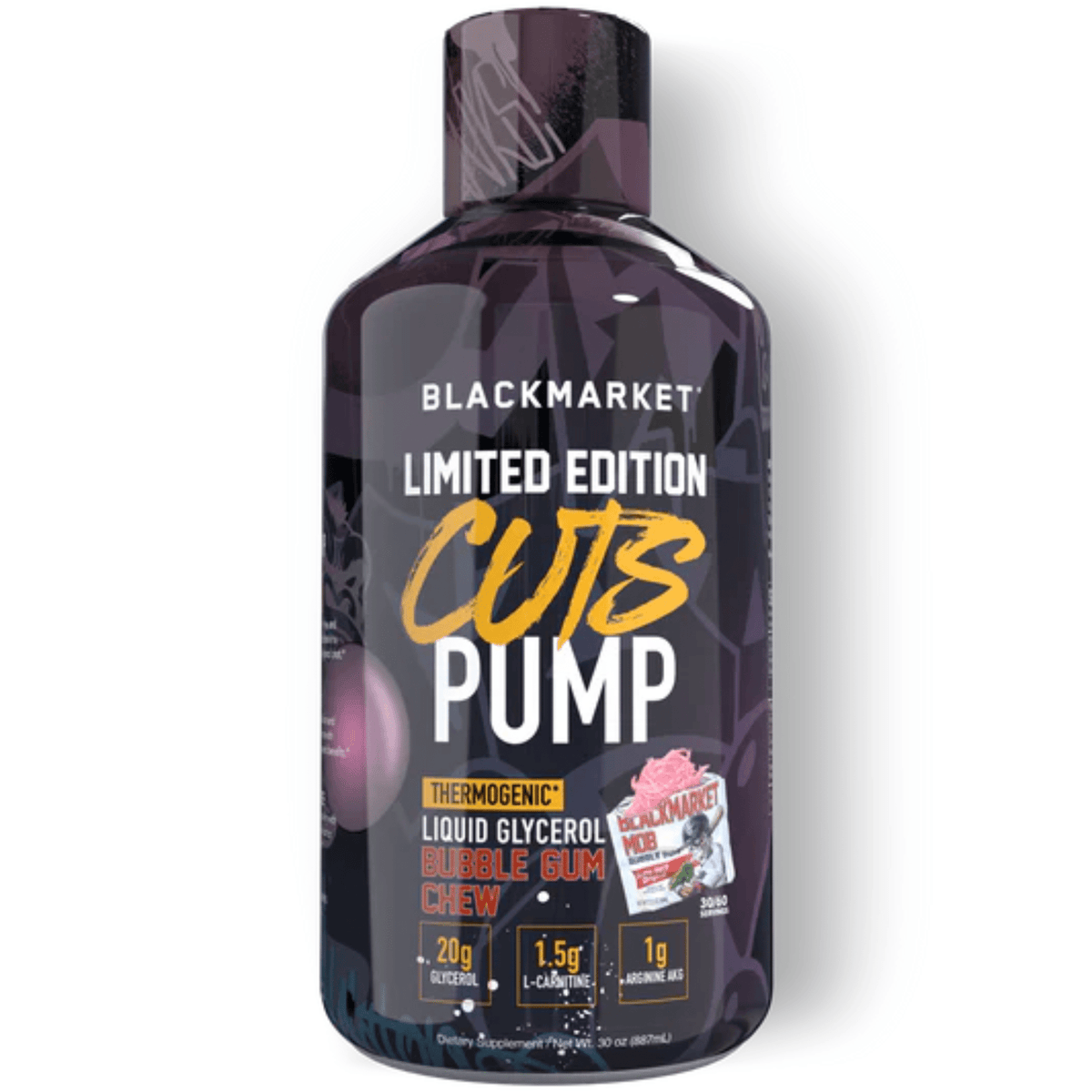 Black Market CUTS Pump stim-free pump powder, Limited Edition: Bubble Gum Chew flavor