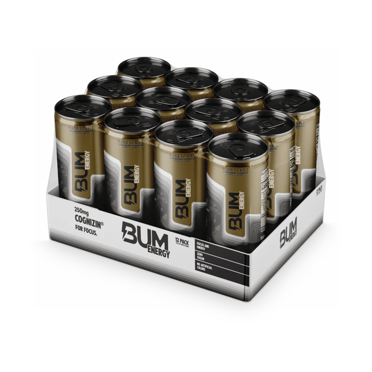 Bum Energy, 12ct size, Hard To Kill (Strawberry Lemonade) flavor