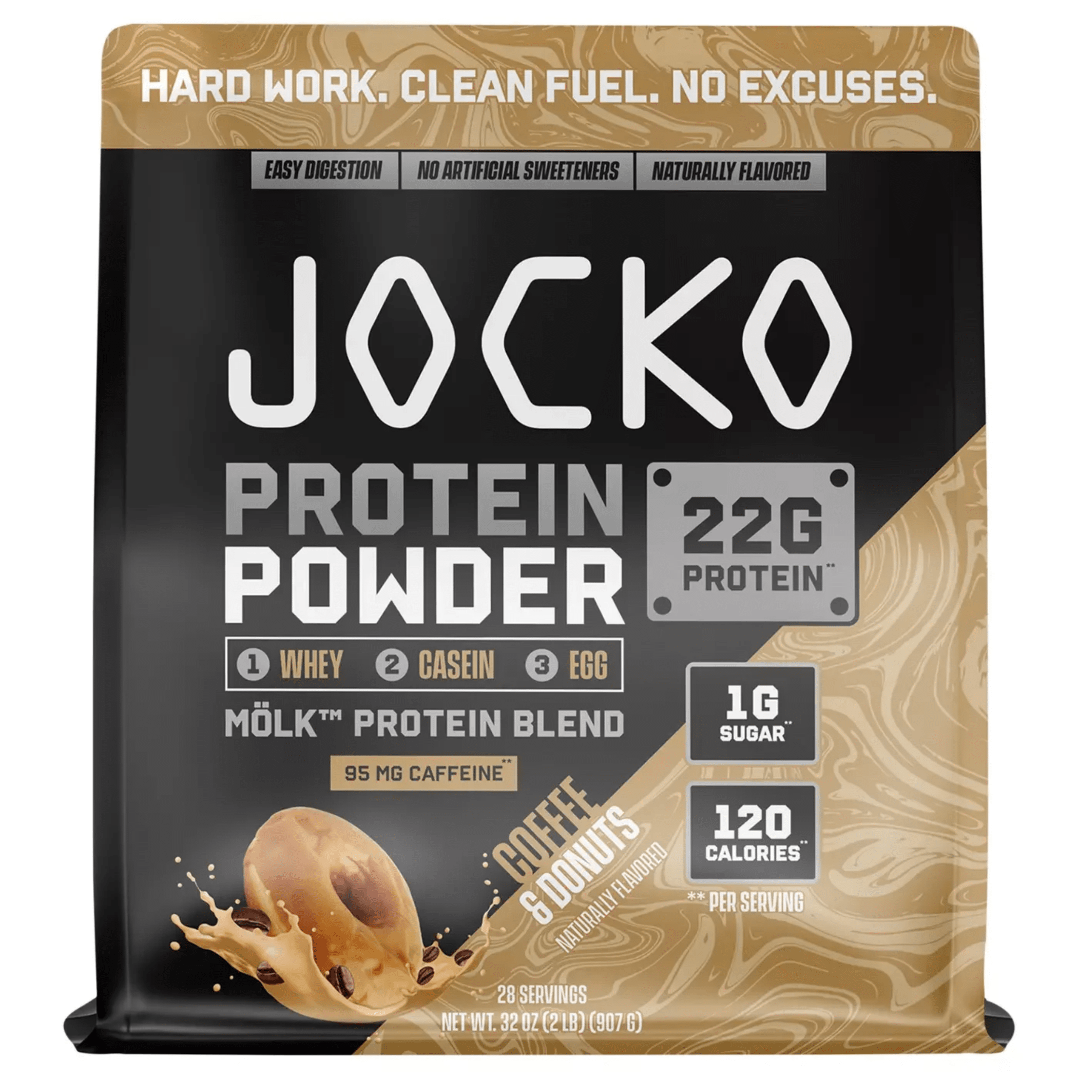 Jocko MÖLK Protein Powder — 22g, 4-Source Time-Release, No Artificial Sweeteners
