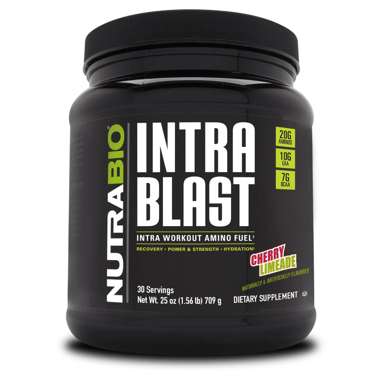 NutraBio Intra Blast supplement facts panel