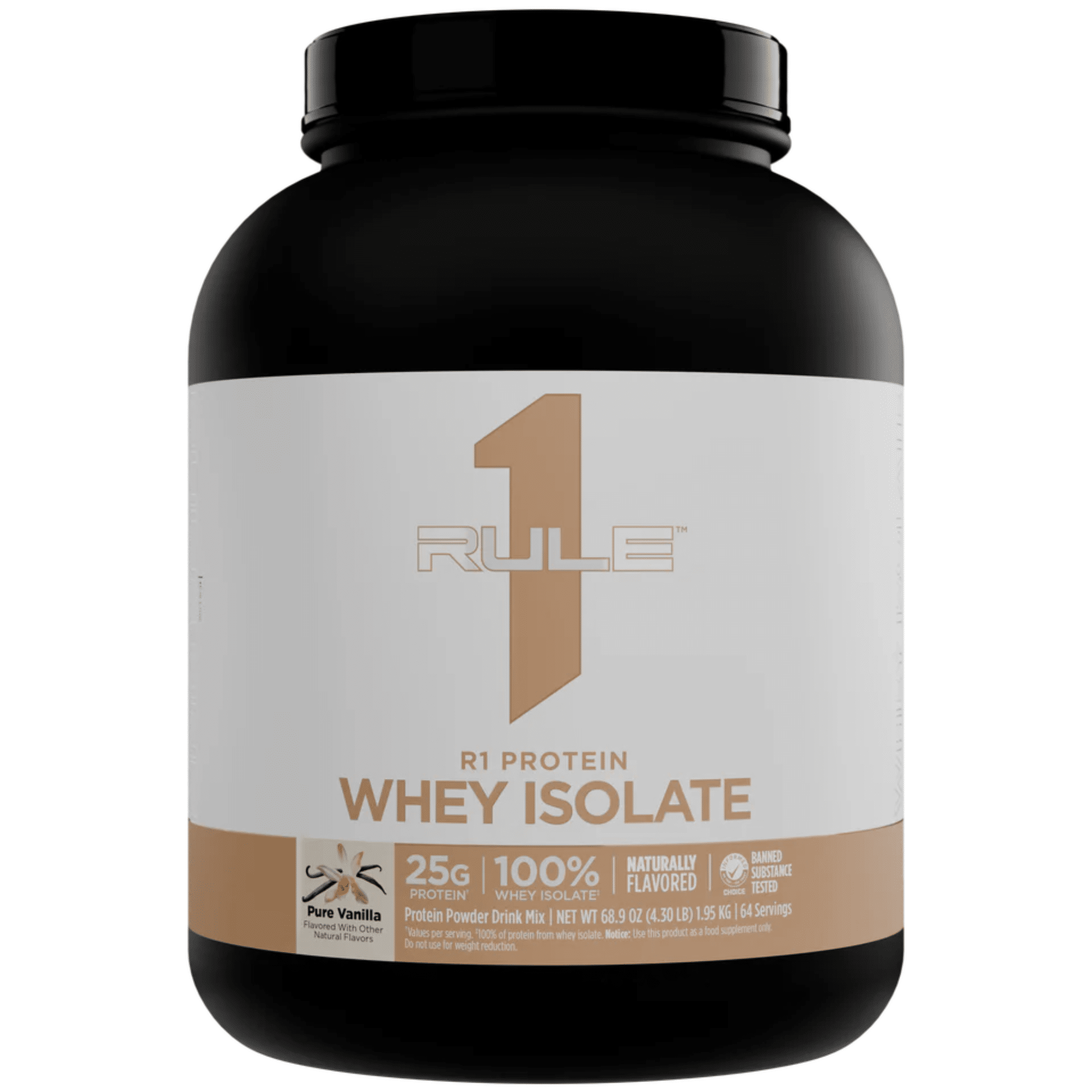 Rule One R1 Protein Naturally Flavored, 4lb size, Vanilla flavor