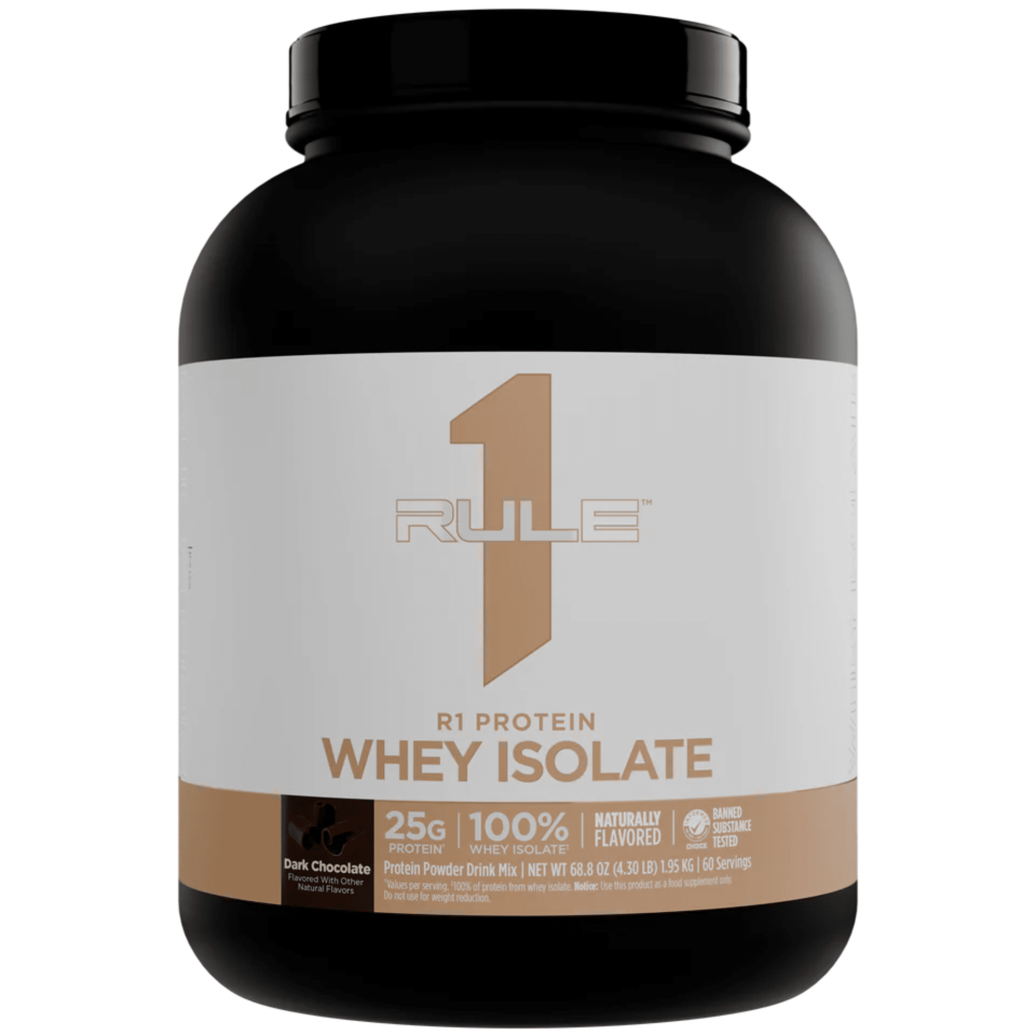 Rule One R1 Protein Naturally Flavored, 4lb size, Chocolate flavor