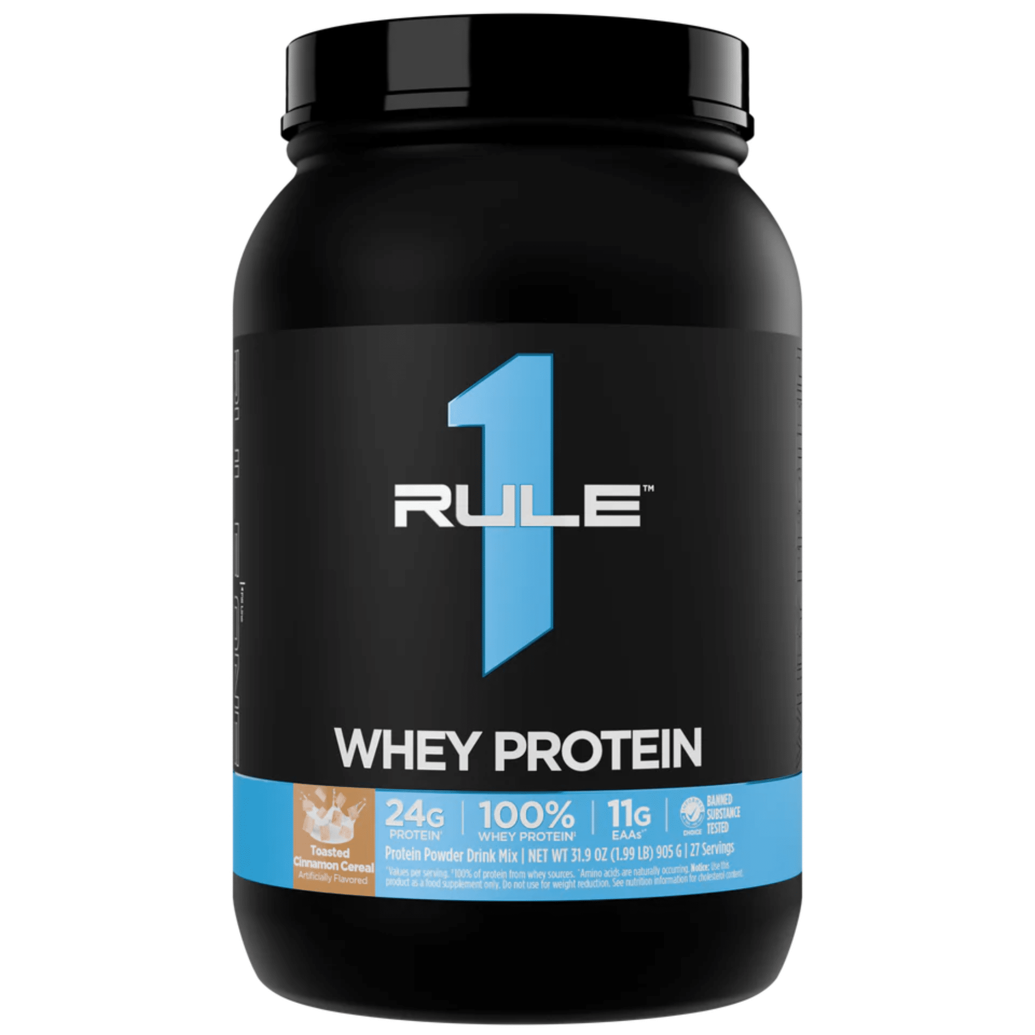 Rule 1 protein powder, 2lb size, Toasted Cinnamon Cereal flavor