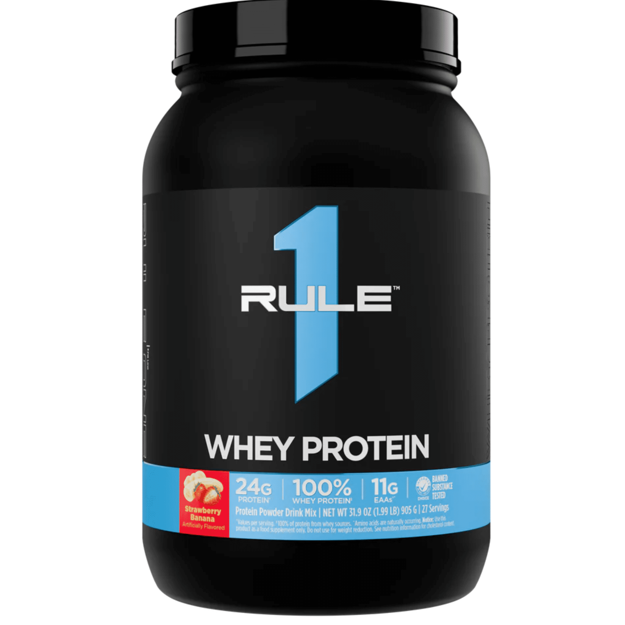 Rule 1 protein powder, 2lb size, Strawberry Banana flavor