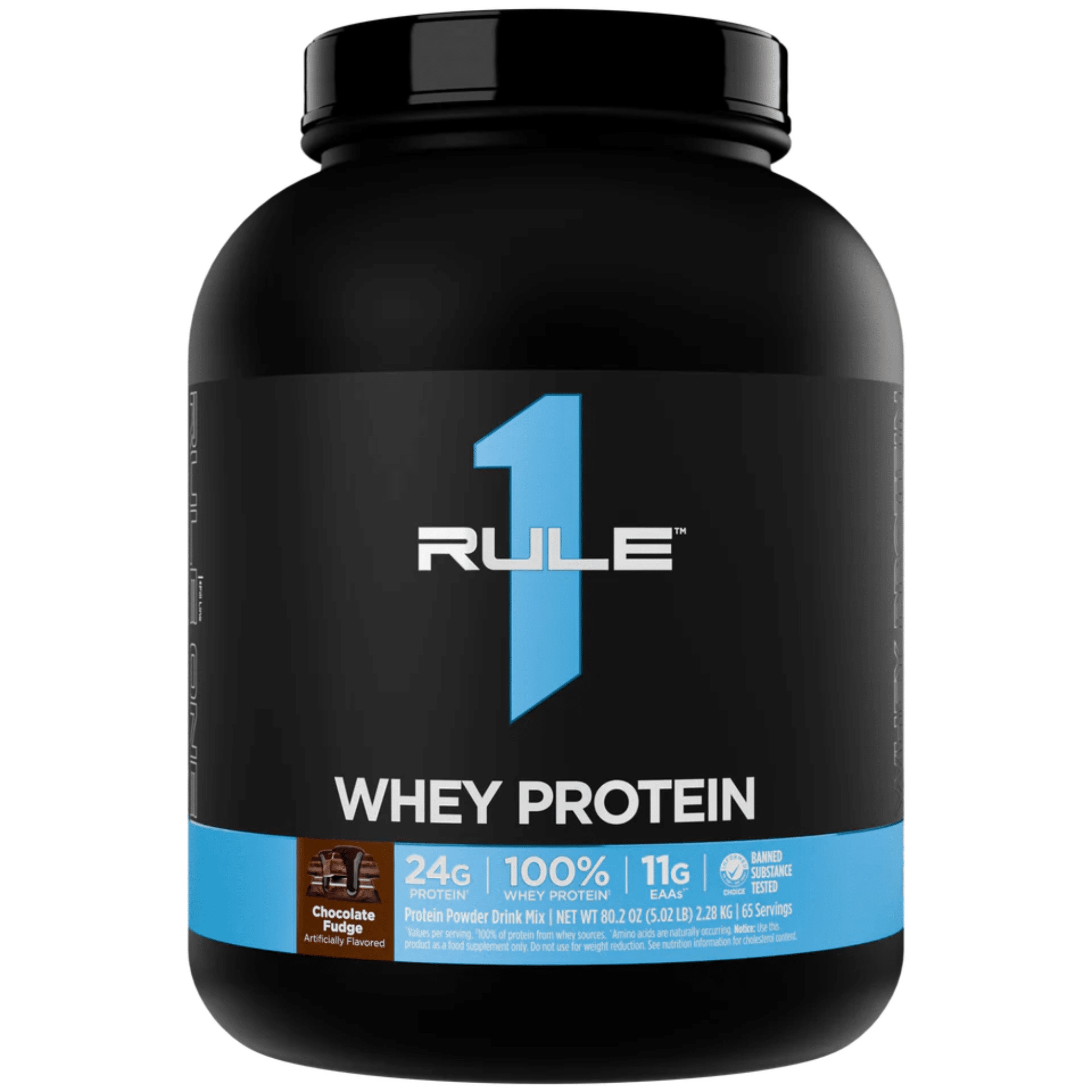Rule 1 protein powder, 5lb size, Chocolate Fudge flavor