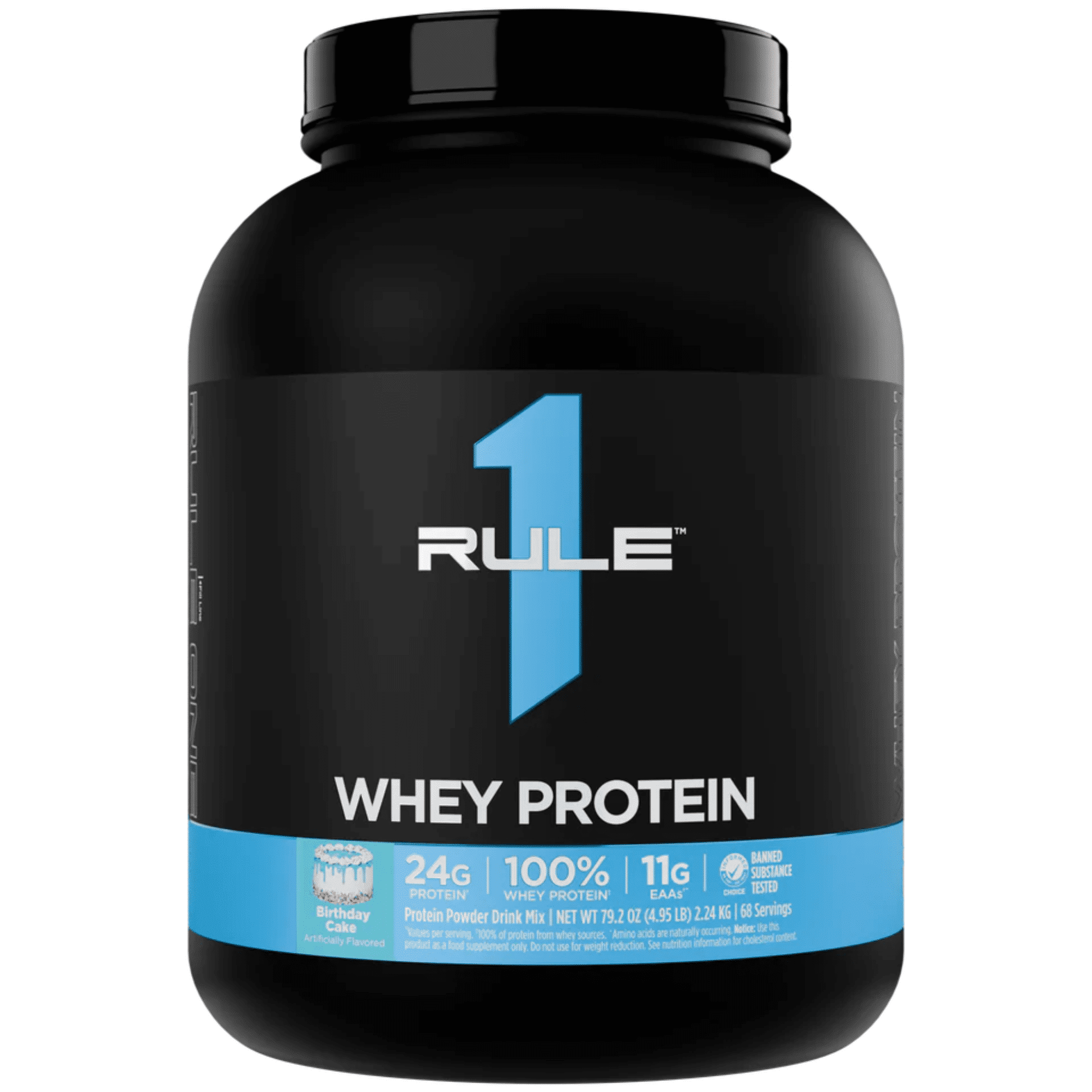 Rule 1 protein powder, 5lb size, Birthday Cake flavor