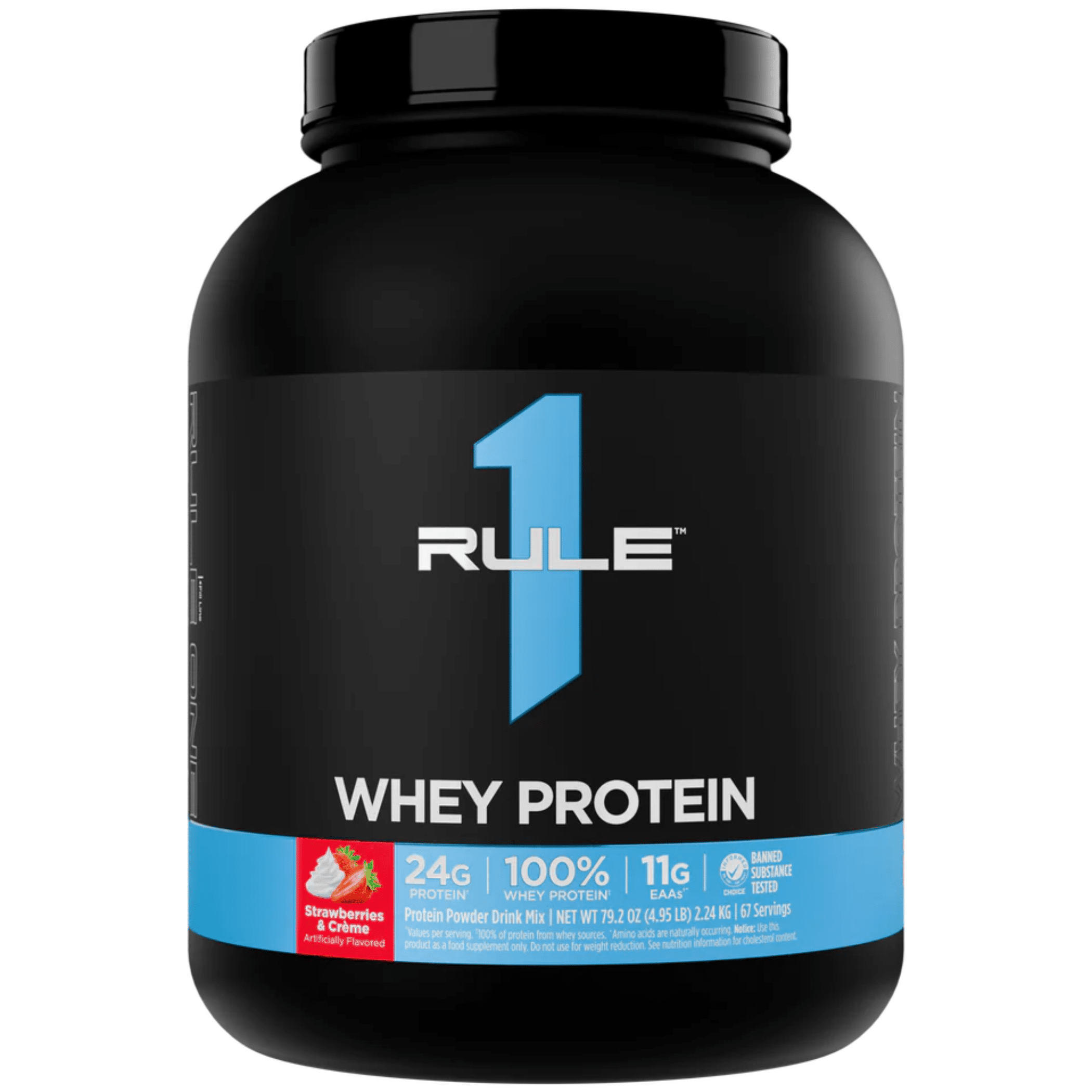 Rule 1 protein powder, 5lb size, Strawberries & Cream flavor