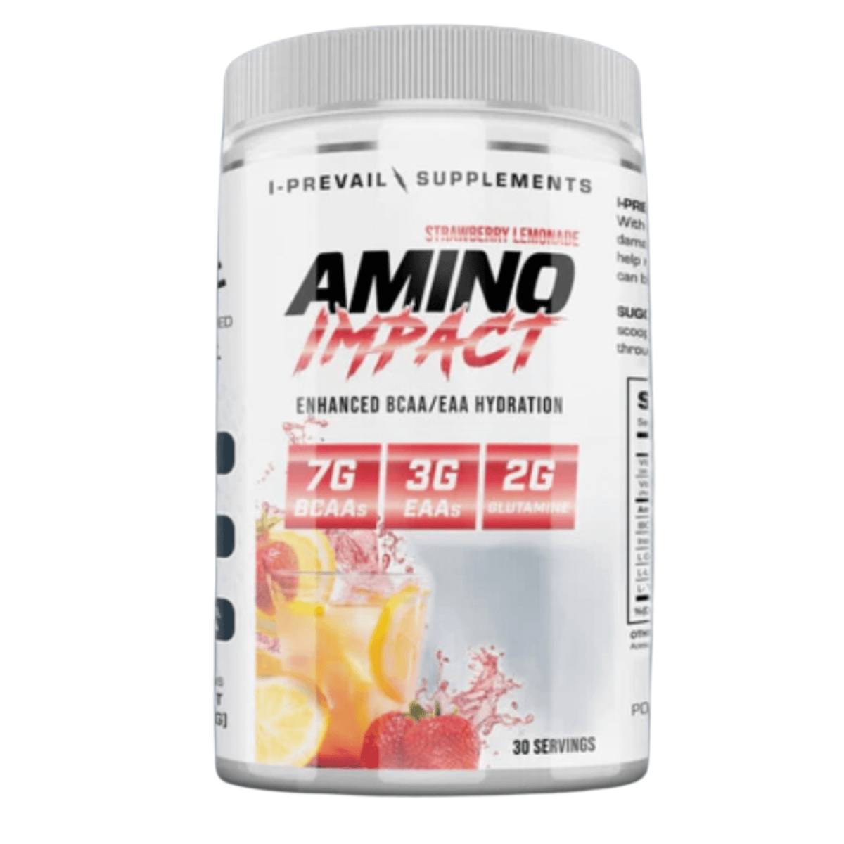 I Prevail Amino Impact, 30sv size, Strawberry Lemonade flavor