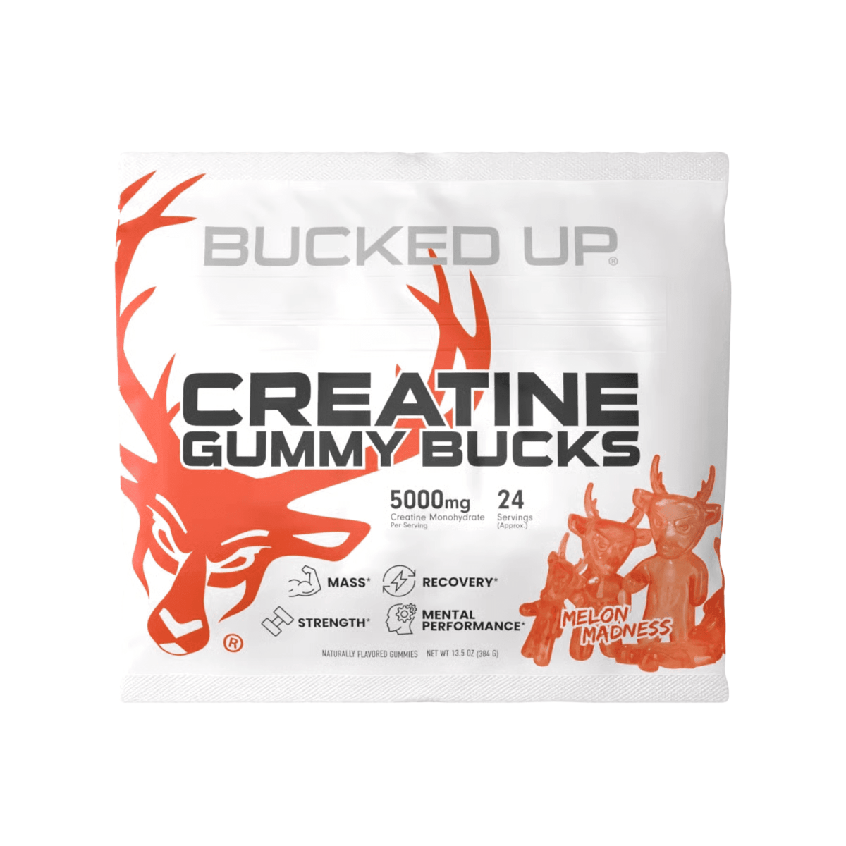 Bucked Up Creatine Gummies supplement facts panel