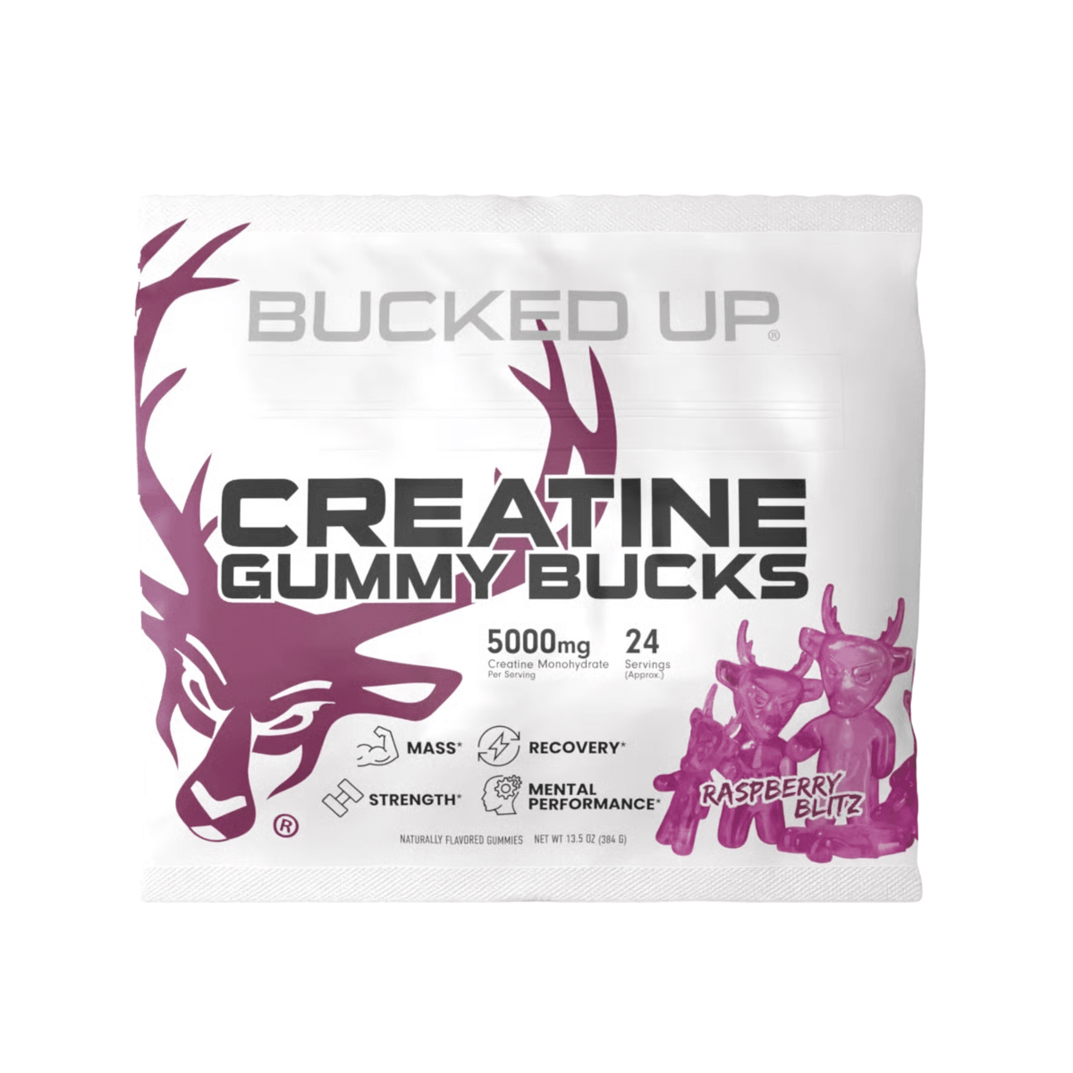 Bucked Up Creatine Gummies supplement facts panel