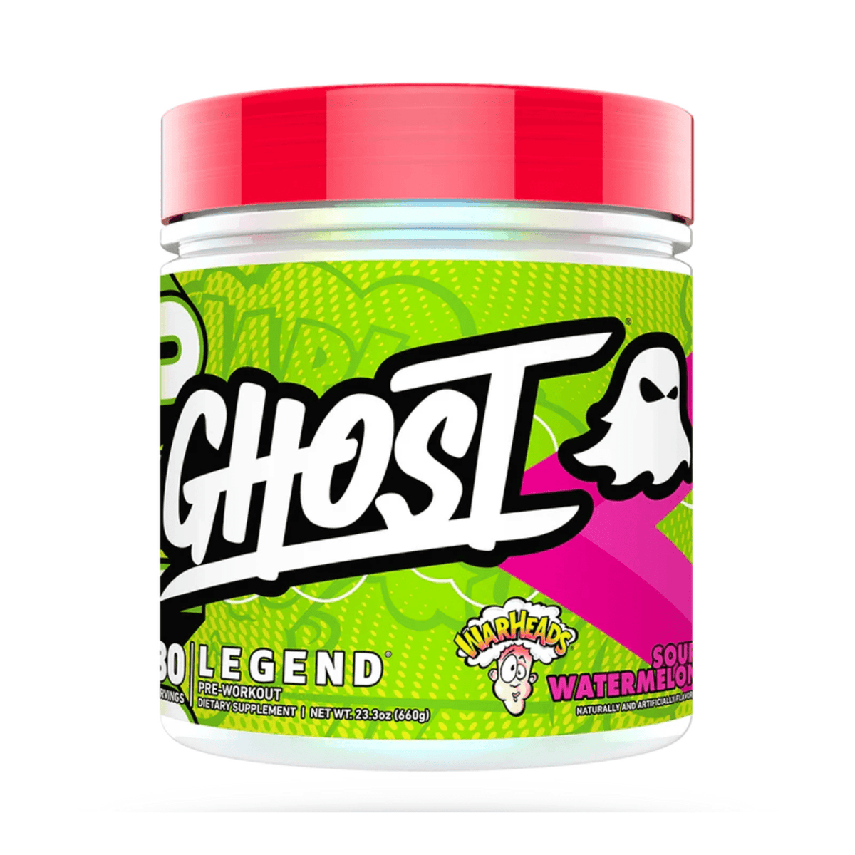 GHOST Legend Pre-Workout, Sour Watermelon flavor
