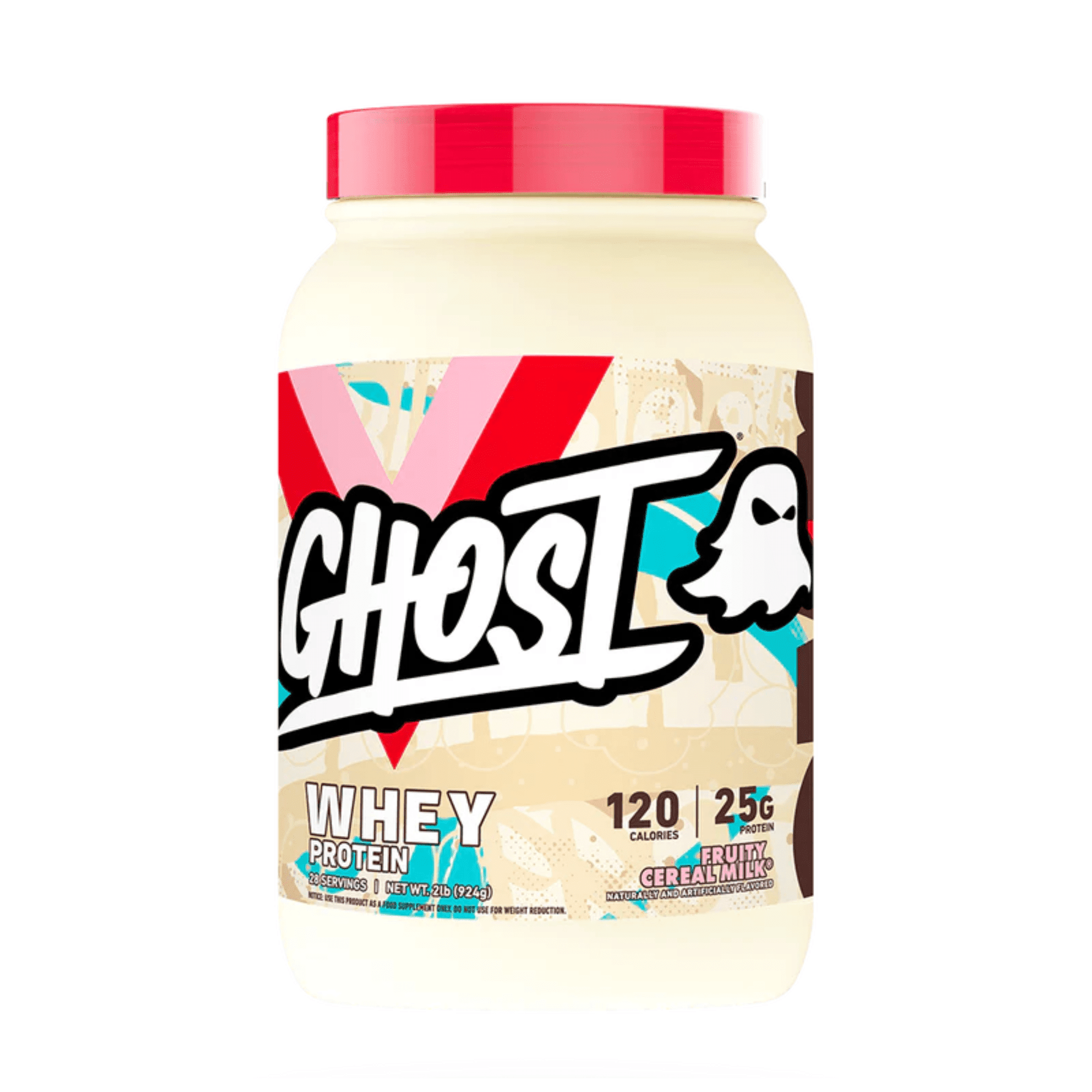 Ghost Whey protein powder, 2lb size, Fruity Cereal Milk flavor