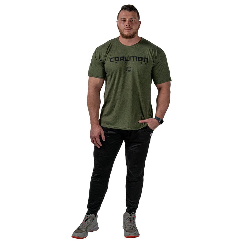 Front Coalition Nutrition Premium Black Logo Tee - Army