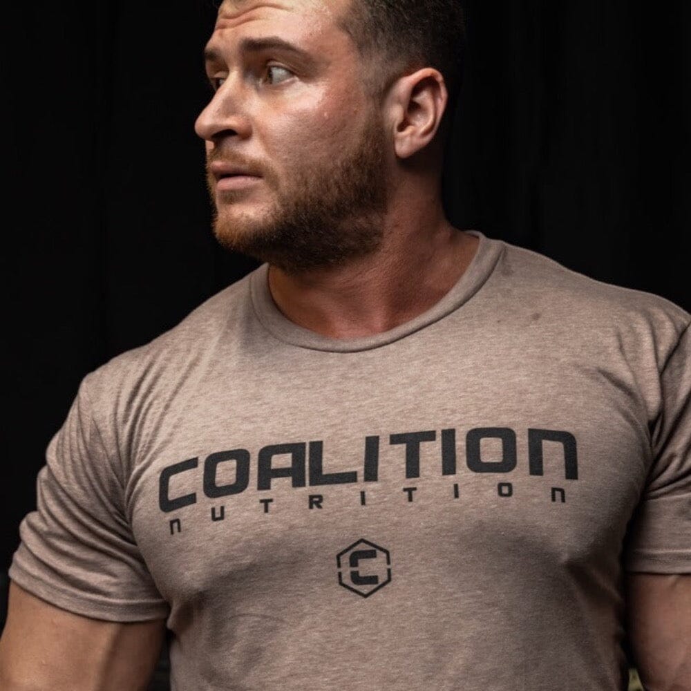 Coalition Nutrition Premium Black Logo Tee - Chocolate