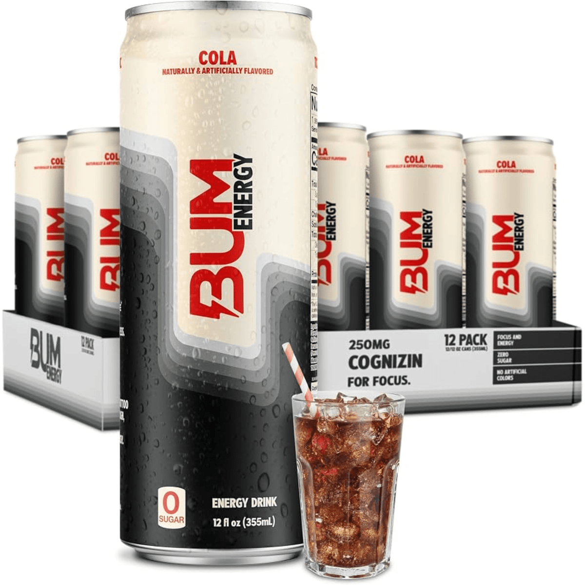 Bum Energy, 12ct size, Cola flavor