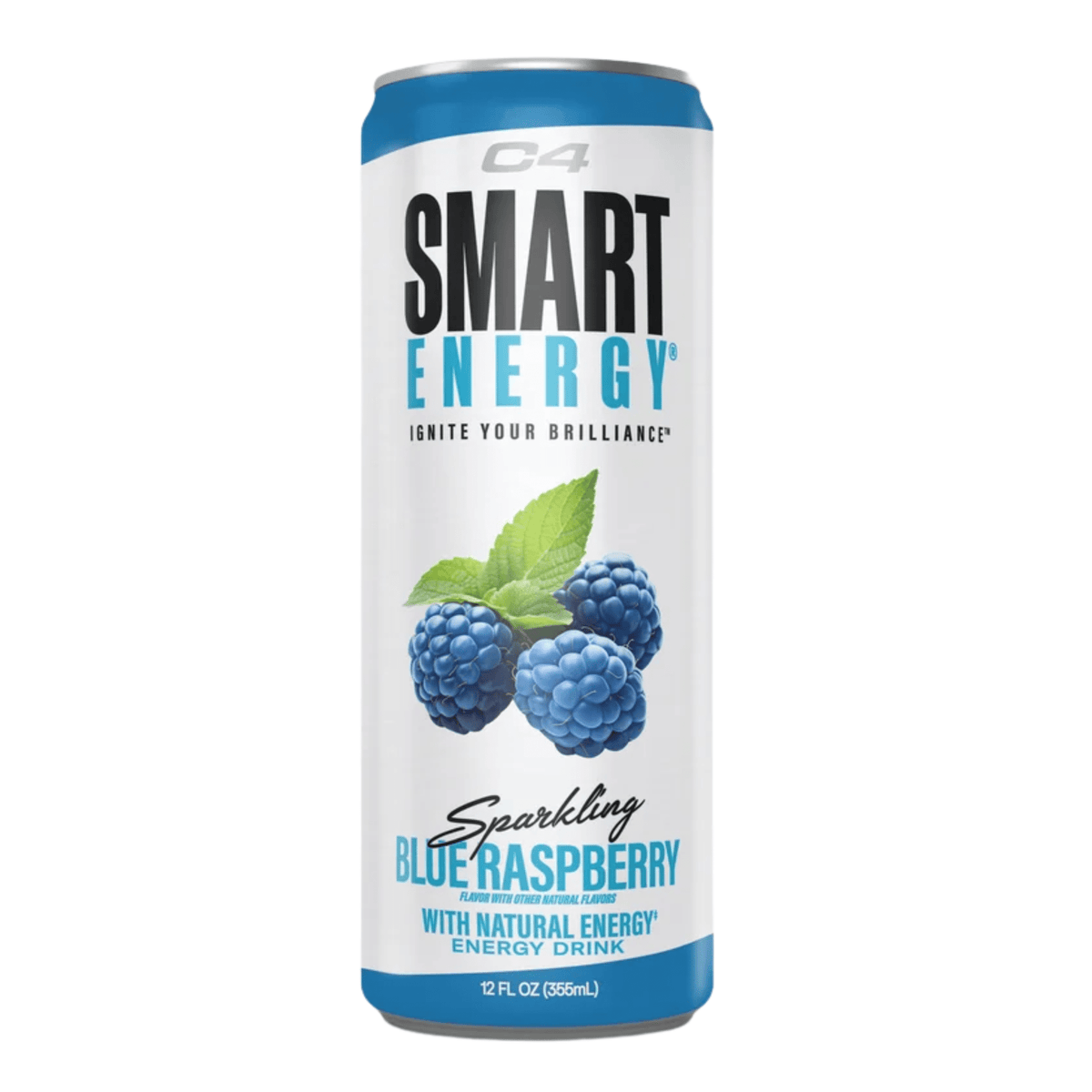 C4 Smart Energy pre-workout powder, 12ct size, Blue Raspberry flavor