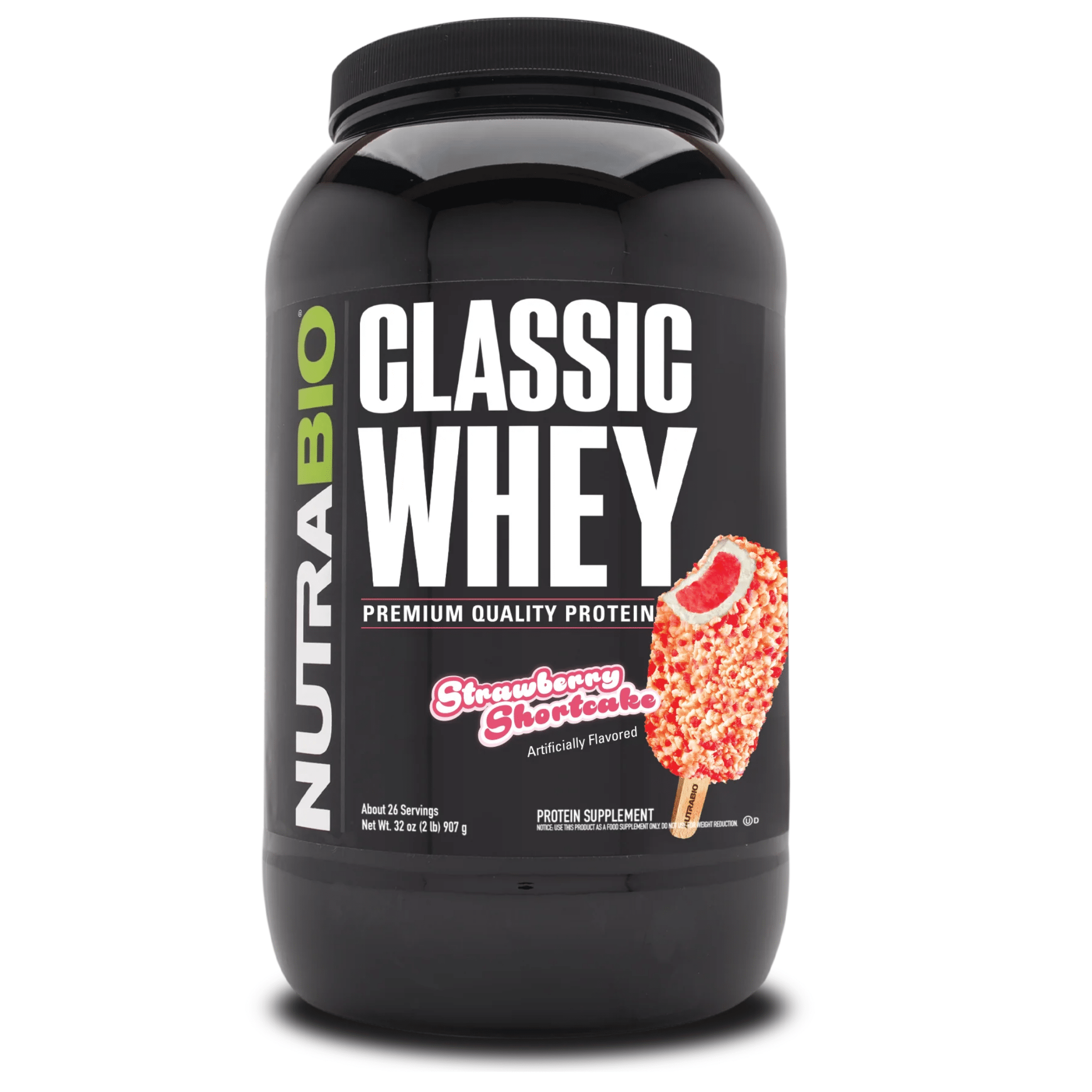 NutraBio Classic Whey Protein — 25g WPC80 Whey Protein Concentrate
