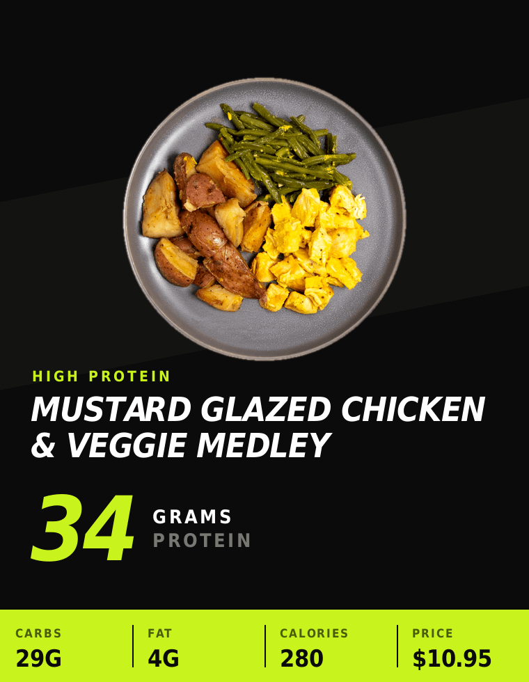 Mustard Glazed Chicken & Veggie Medley
