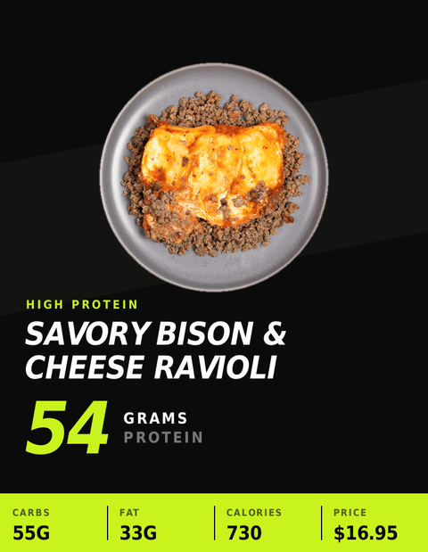 Savory Bison & Cheese Ravioli