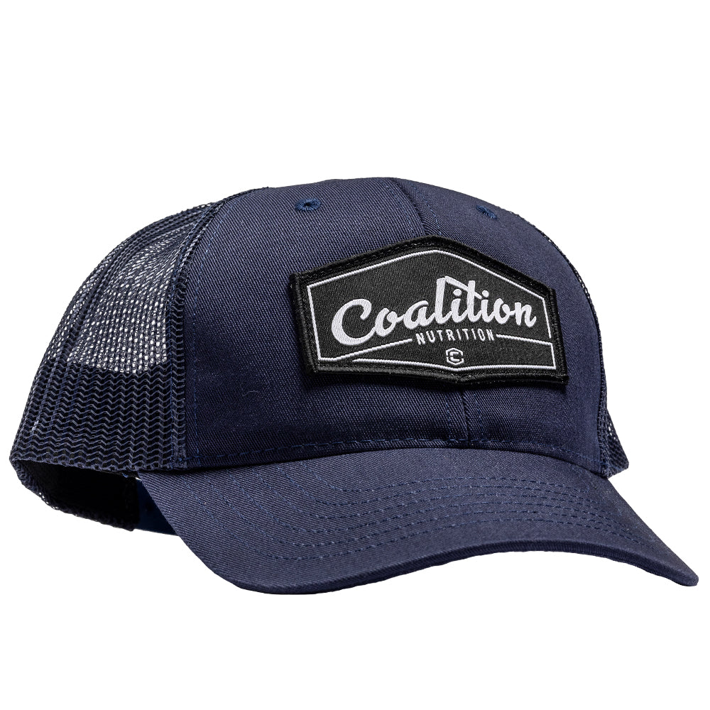 Coalition Nutrition USA Made Trucker Hat Blue