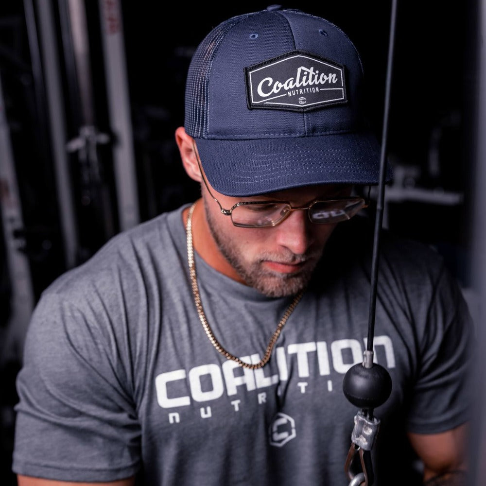 Coalition Nutrition USA Made Trucker Hat Blue