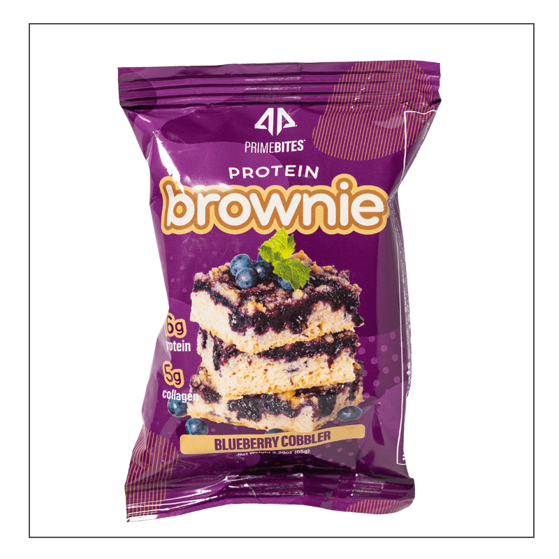 AP Regimen PrimeBites Protein Brownies Blueberry Cobbler Flavor Coalition Nutrition