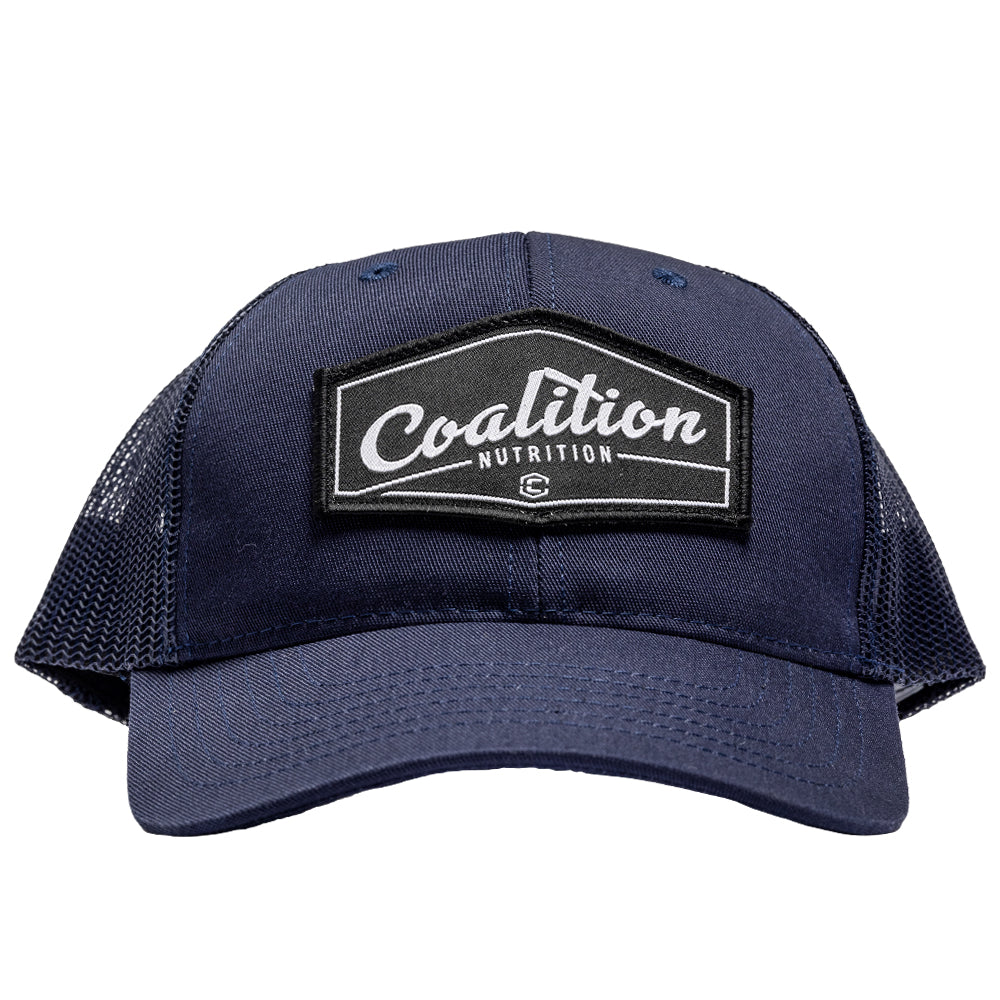 Coalition Nutrition USA Made Trucker Hat Blue