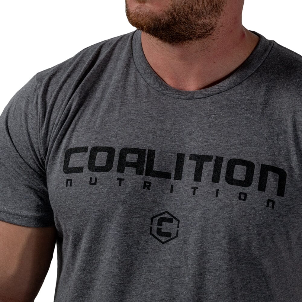 logo Coalition Nutrition Premium Black Logo Tee - Charcoal