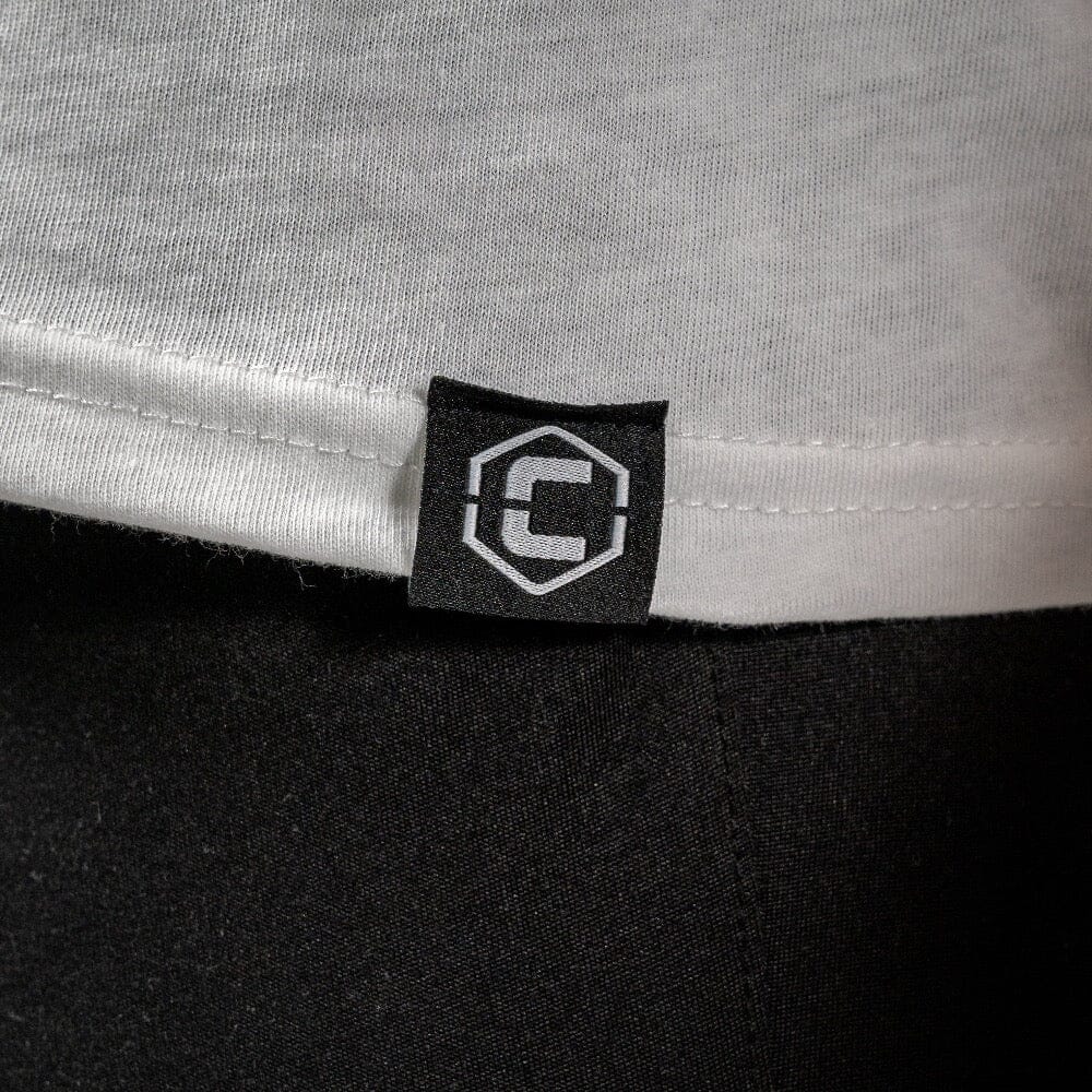 Woven Tag Coalition Nutrition Premium Black Logo Tee - White