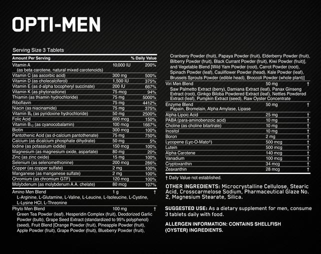 CoalitionNutrition,Optimum Nutrition Opti-Men - CoalitionNutrition